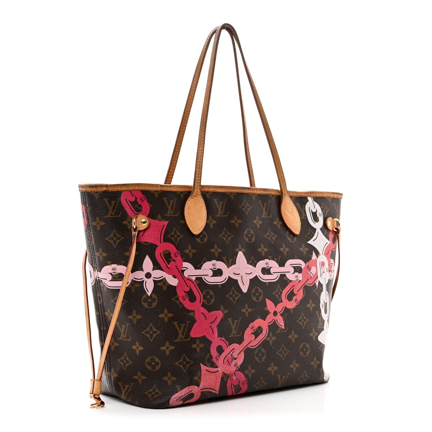 Louis Vuitton Monogram Bay Neverfull MM Rose Ballerine Poppy 3 of 14
