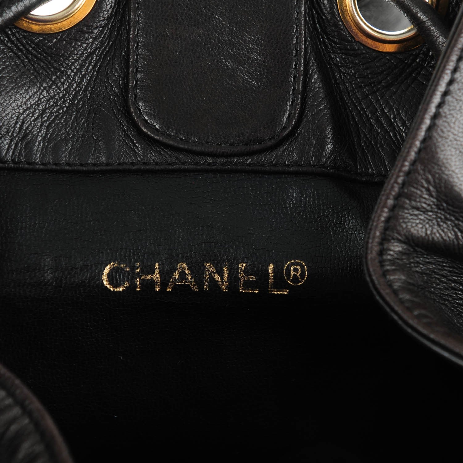 Chanel Lambskin CC Drawstring Backpack Black 8 of 9