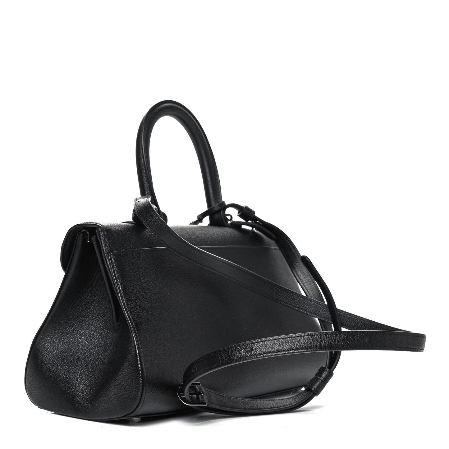 Calfskin Mini Brillant East West Satchel Black