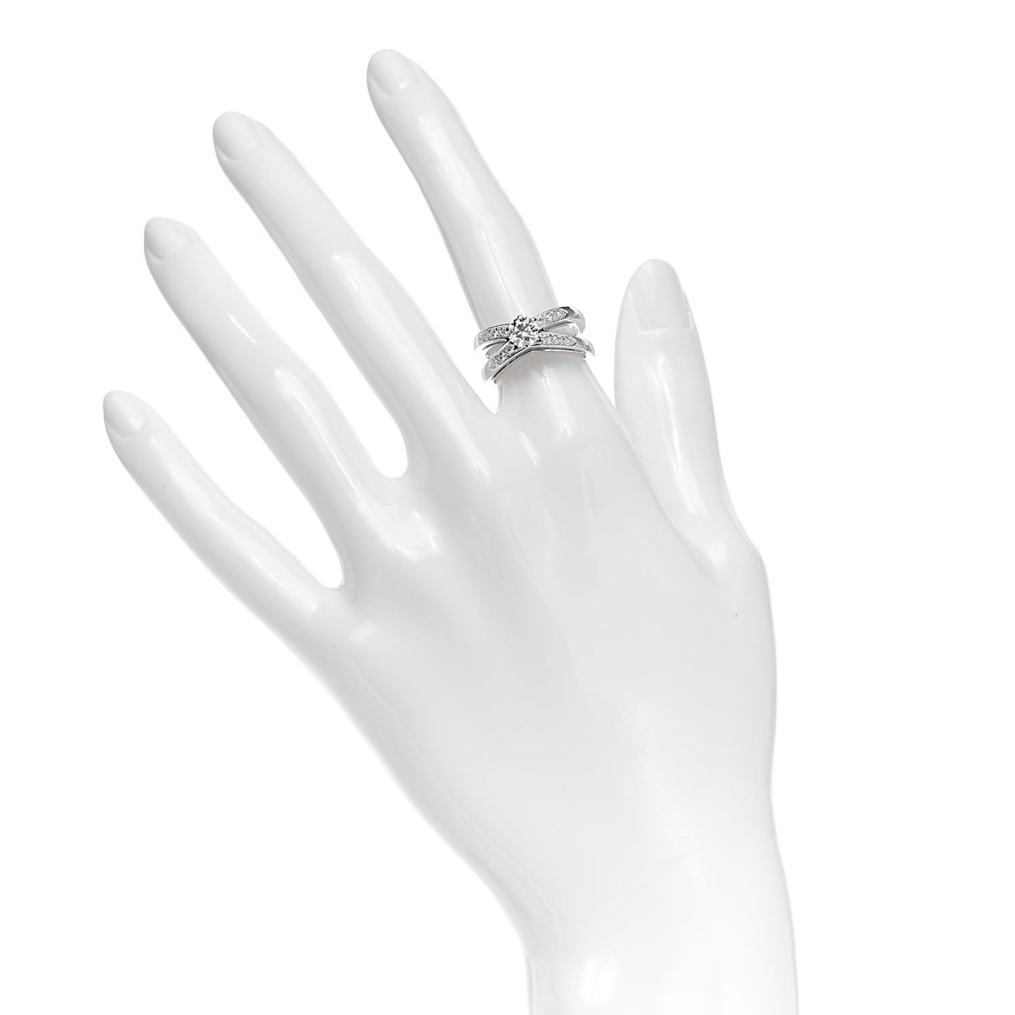 Platinum Diamond .50ct X Solitaire Engagement Ring 49 5
