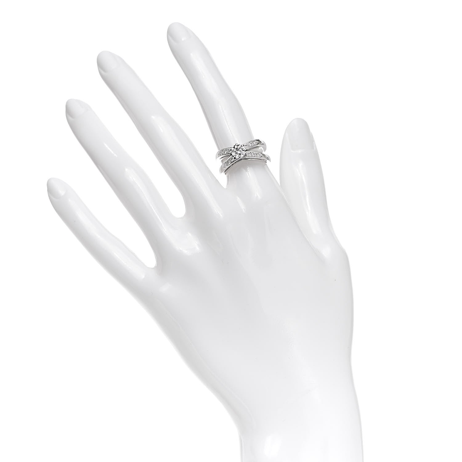 Tiffany Platinum Diamond .50ct X Solitaire Engagement Ring 49 5 2 of 7