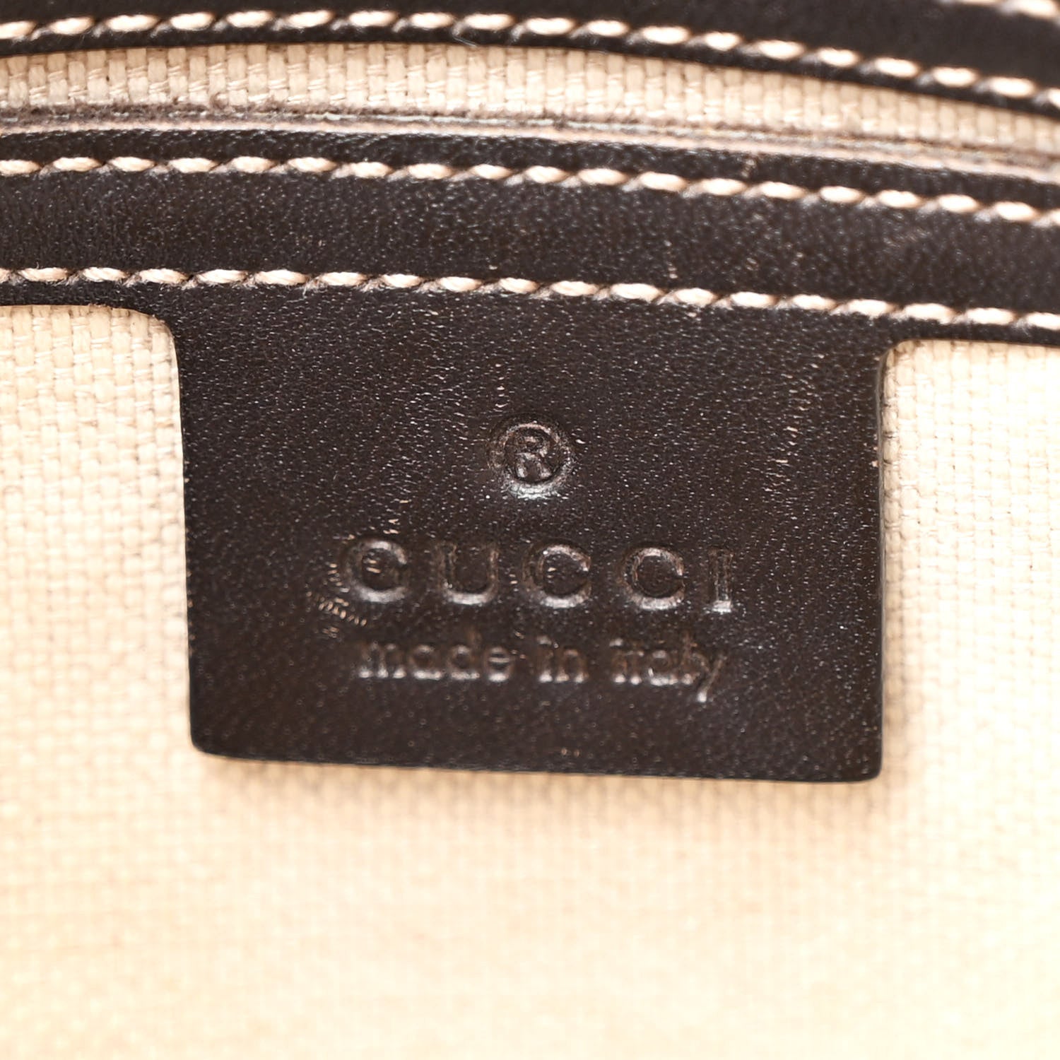 Gucci GG Supreme Monogram Selleria Calfskin Small Flat Side Zip Messenger Bag Beige Ebony Cocoa Dark Chocolate 6 of 12