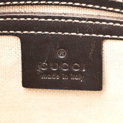 Gucci GG Supreme Monogram Selleria Calfskin Small Flat Side Zip Messenger Bag Beige Ebony Cocoa Dark Chocolate 6 of 12