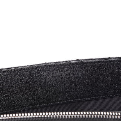 Saint Laurent Sheepskin Matelasse Chevron Monogram Medium College Bag Black 17 of 18