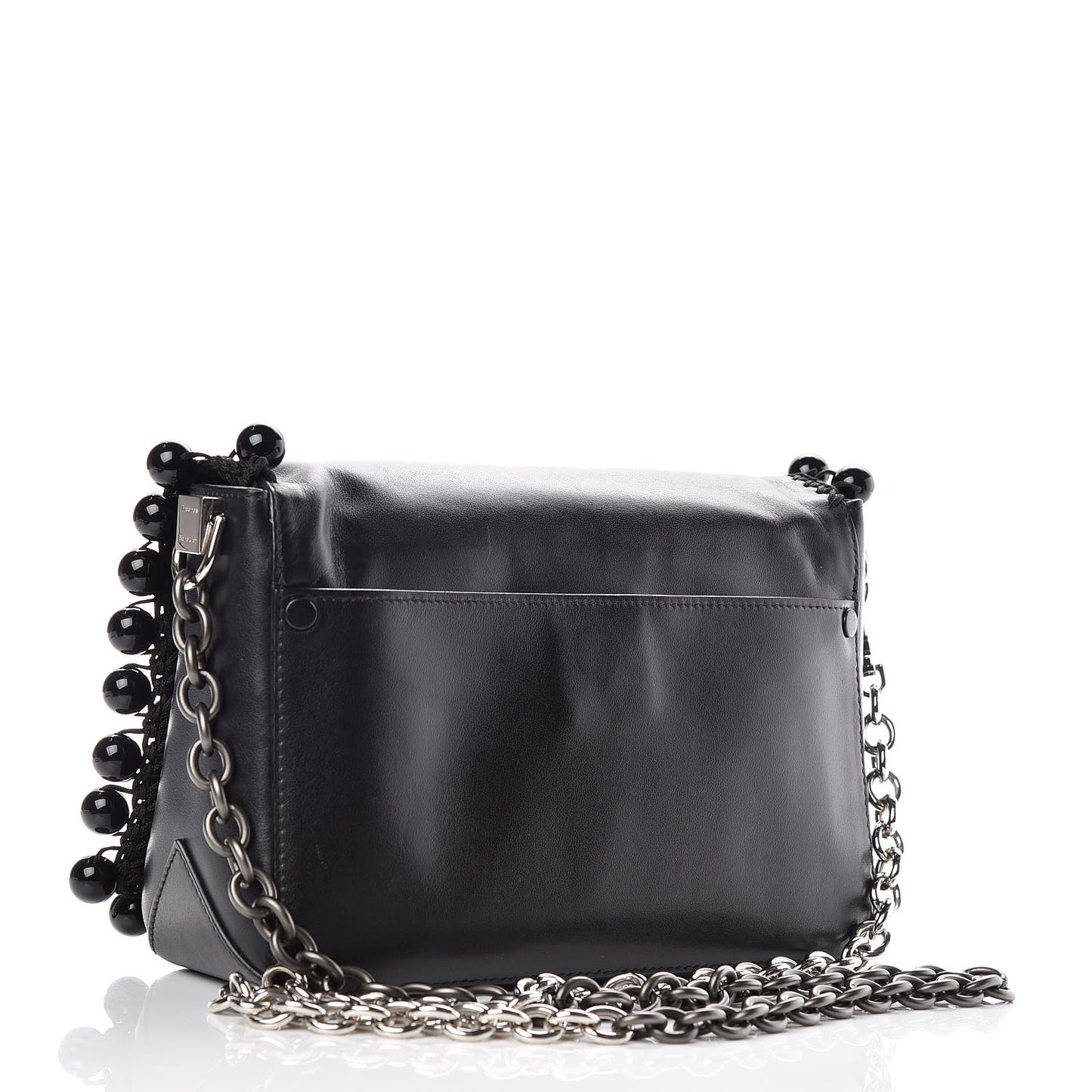 Calfskin Small Spheres Courier Black