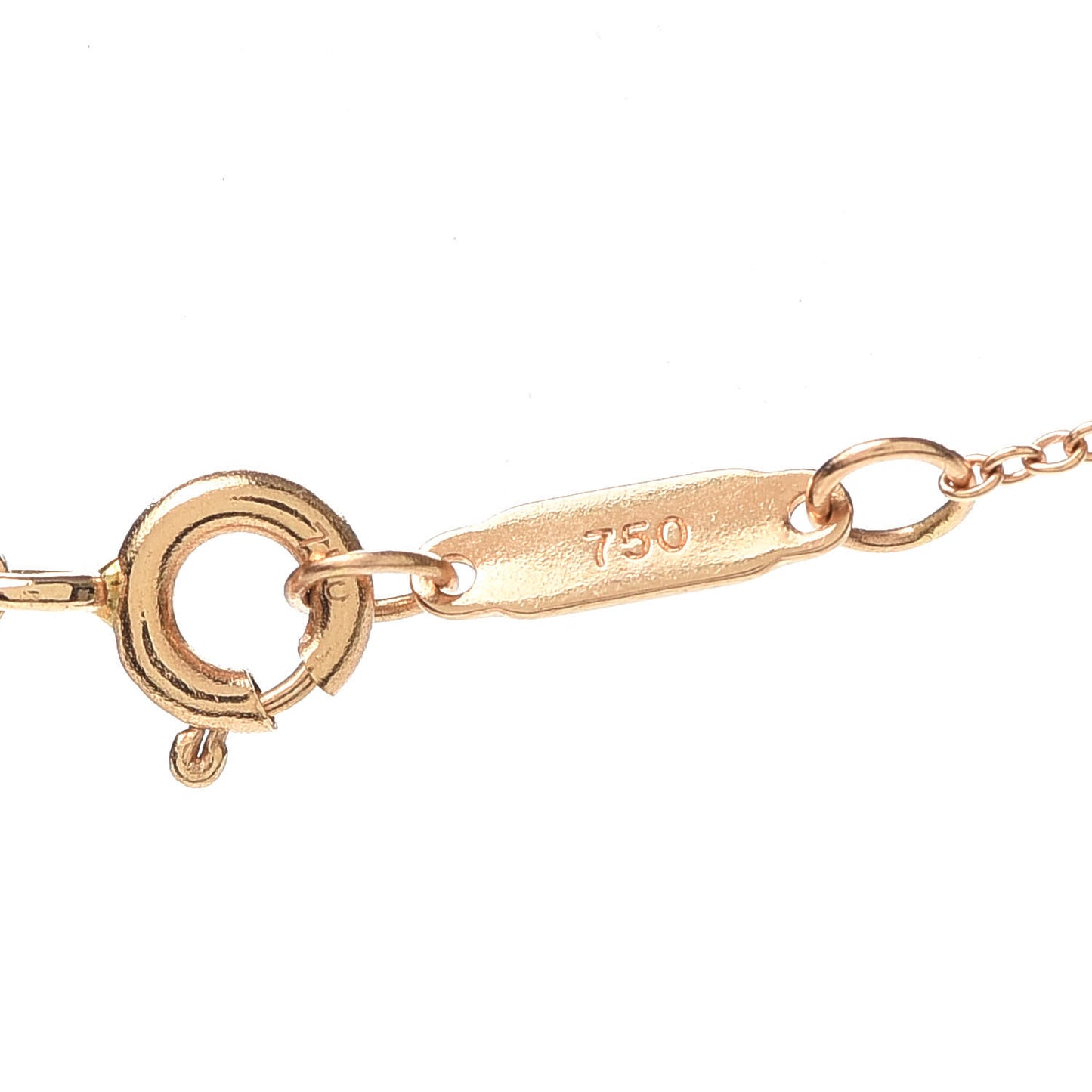 18K Rose Gold Diamond Heart Lock Pendant Necklace