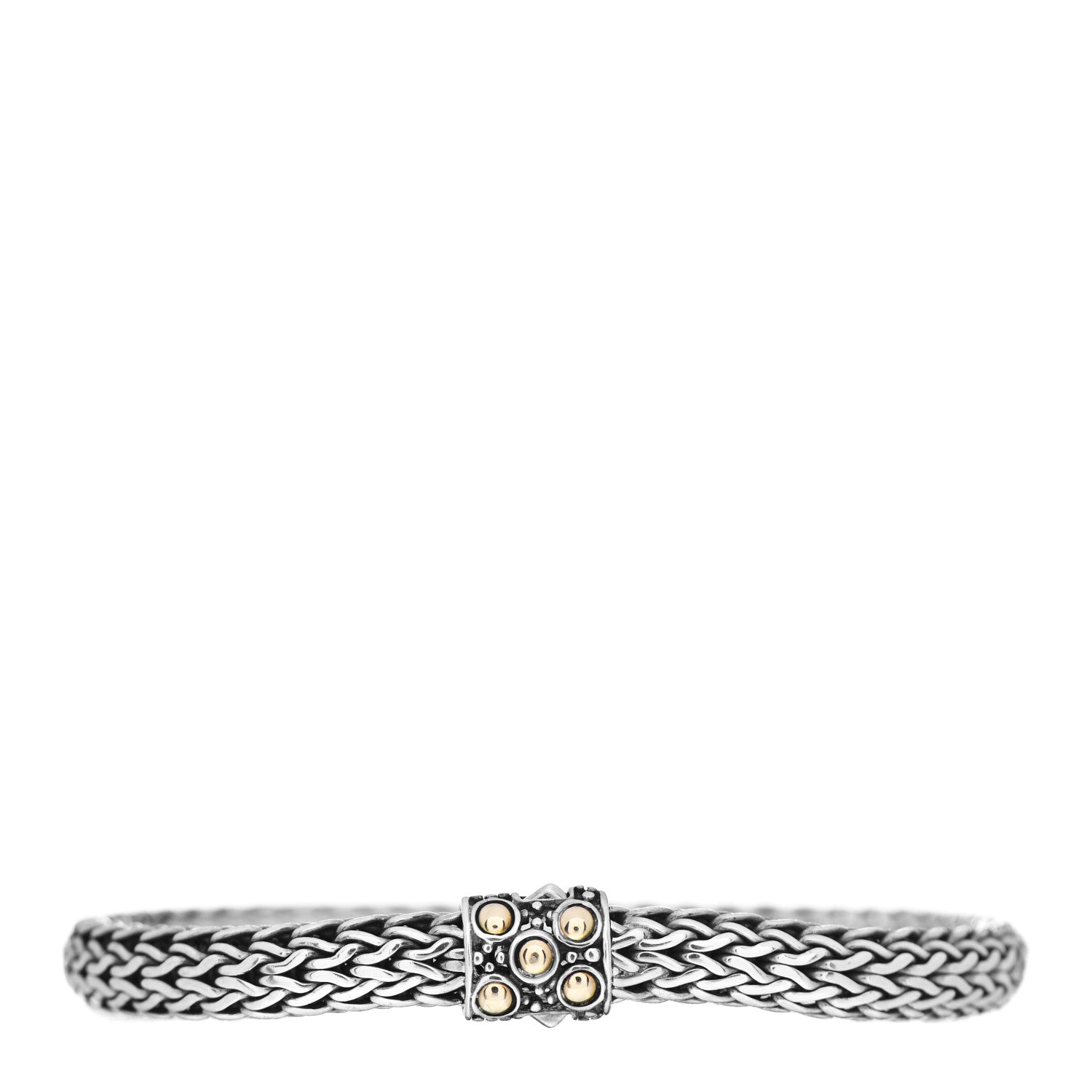 John Hardy Sterling Silver 18K Yellow Gold 7mm Jaisalmer Classic Chain Dot Bracelet 1 of 4