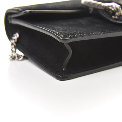 Gucci Suede Super Mini Dionysus Shoulder Bag Black 8 of 12
