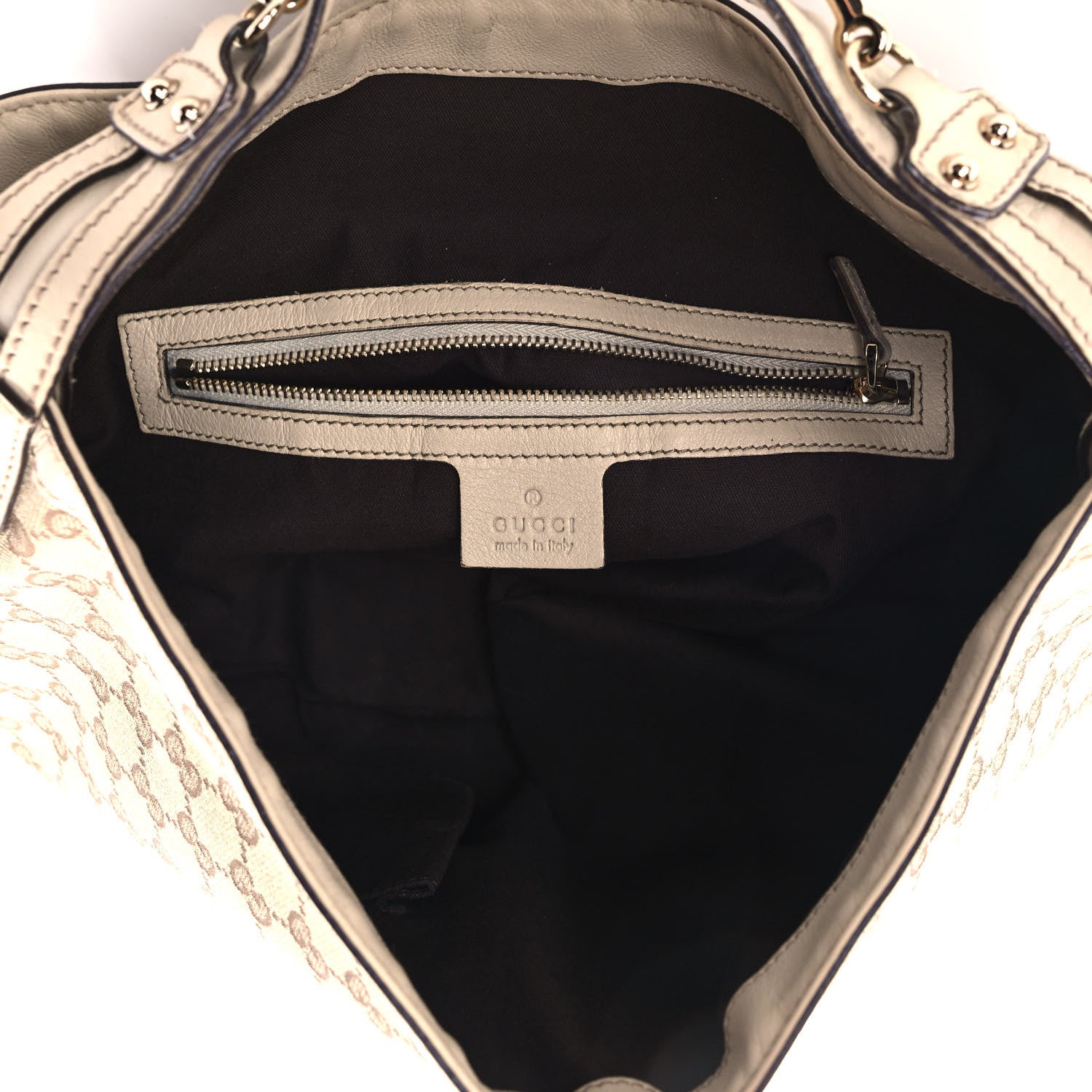 Gucci Monogram Medium Wave Hobo Cream 5 of 13