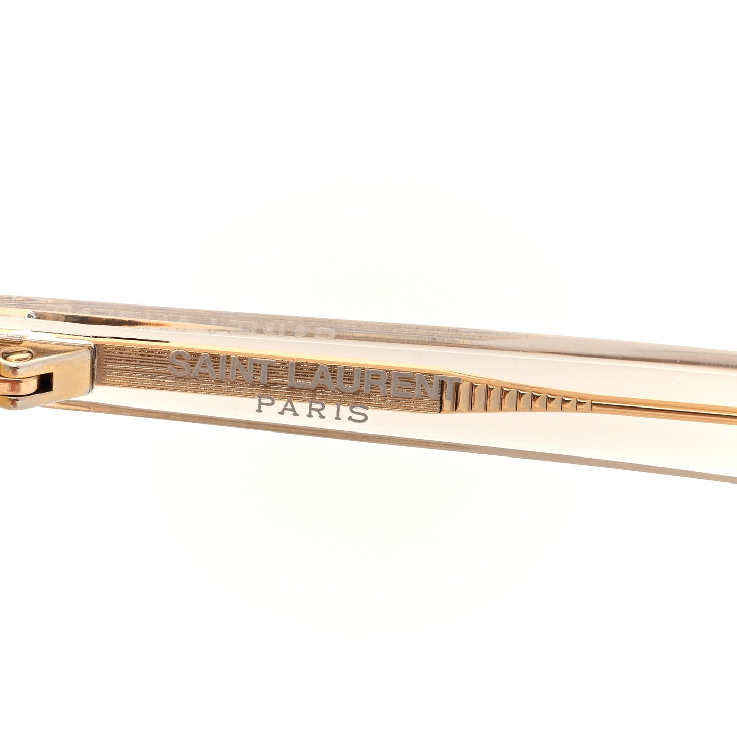 Acetate Geometric Aviator Sunglasses SL 545 Transparent Cream Light Gold