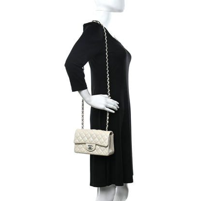 Chanel Iridescent Caviar Quilted Mini Rectangular Flap Ivory 2 of 9