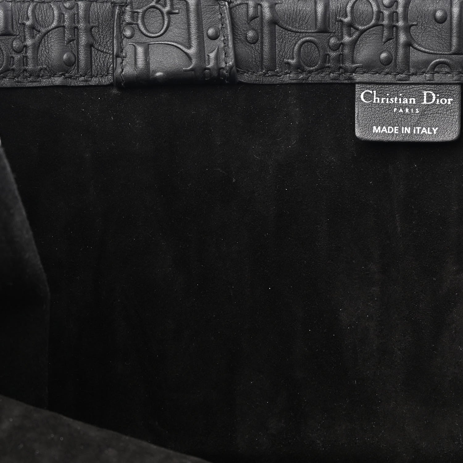 Christian Dior Oblique Calfskin Embossed Large Book Tote Black 12 of 17