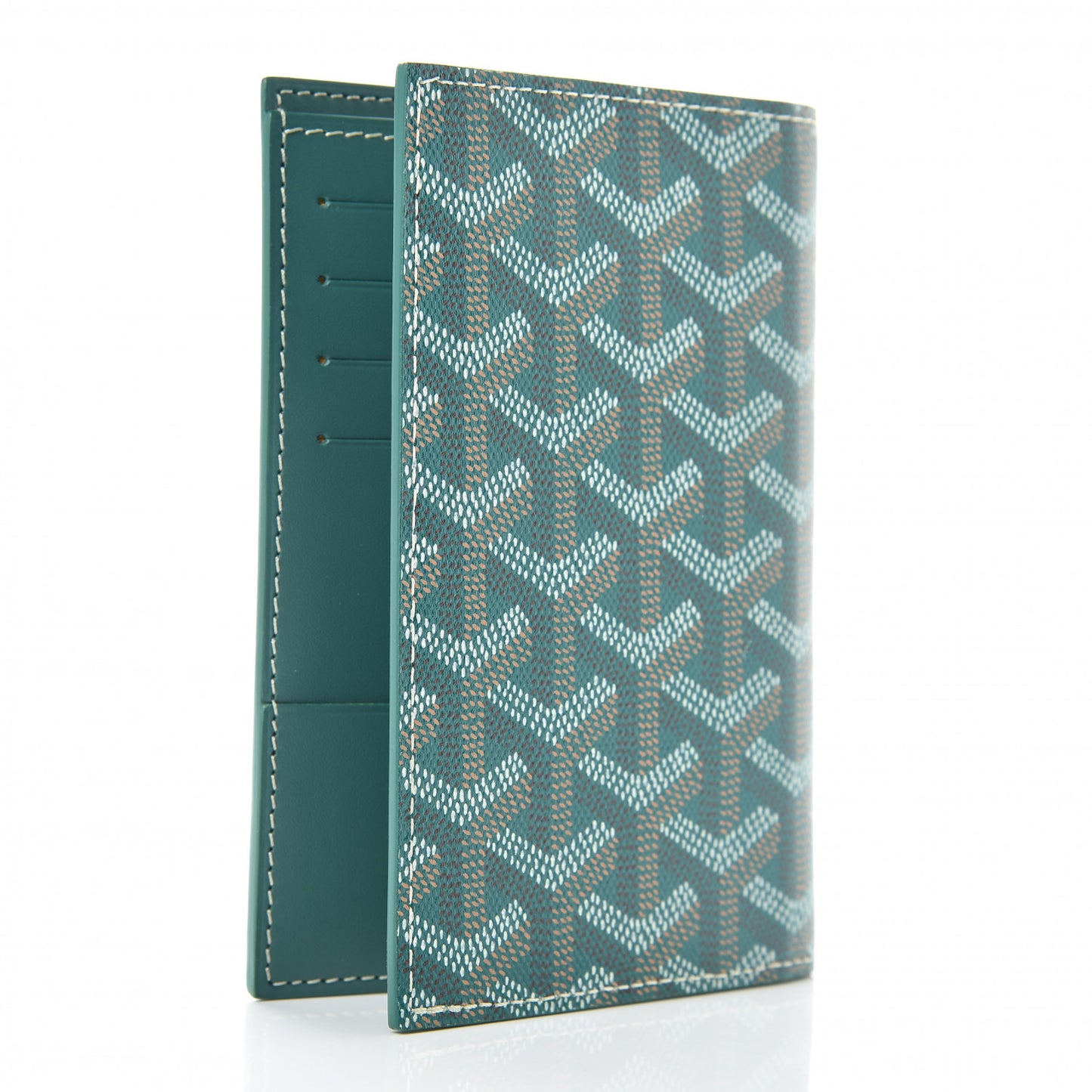 Goyardine Passport Wallet Green