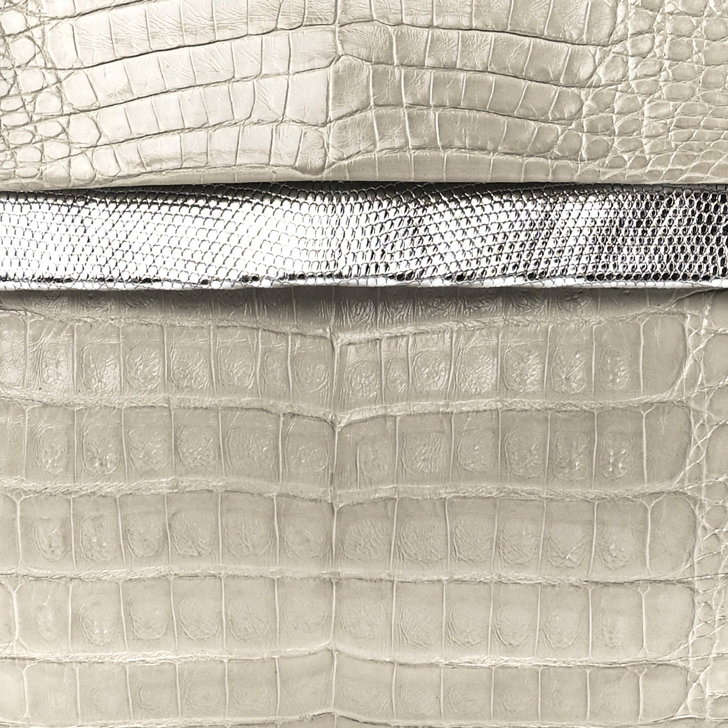 Nancy Gonzalez Lizard Crocodile Small Liza Top Handle Bag Beige 9 of 12