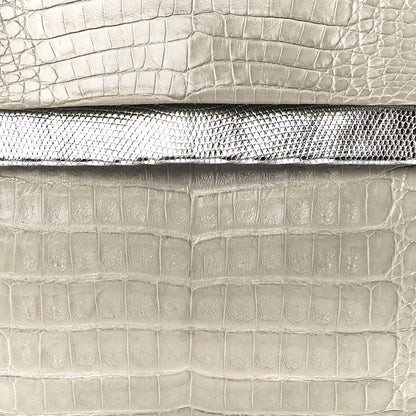 Nancy Gonzalez Lizard Crocodile Small Liza Top Handle Bag Beige 9 of 12