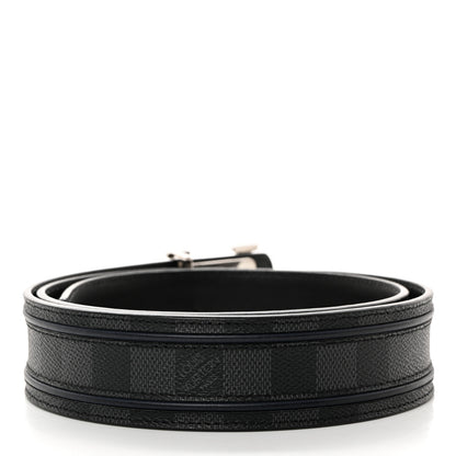 Louis Vuitton Damier Graphite 40mm LV Initiales Belt 110 44 Black 2 of 7