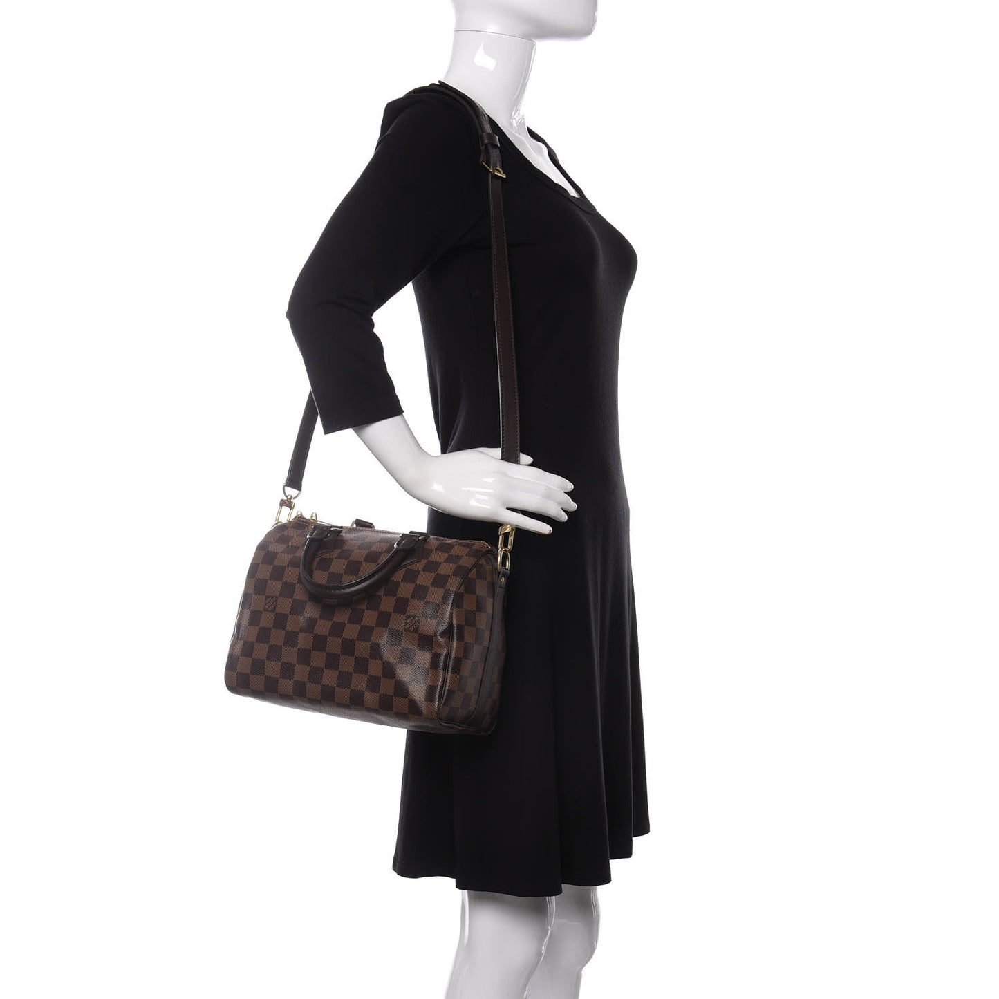 Damier Ebene Speedy Bandouliere 25