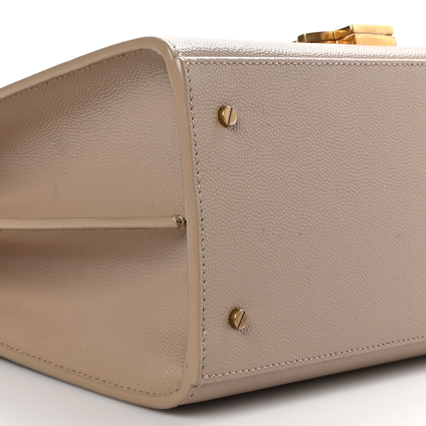 Grain de Poudre Medium Classic Monogram Cassandra Top Handle Dark Beige