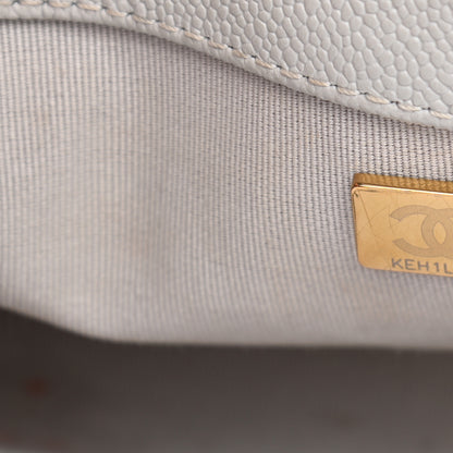 Chanel Caviar Quilted Medium Boy Flap Light Grey 6 of 11