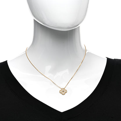 Van Cleef & Arpels 18K Yellow Gold Diamond Vintage Alhambra Pendant Necklace 2 of 6