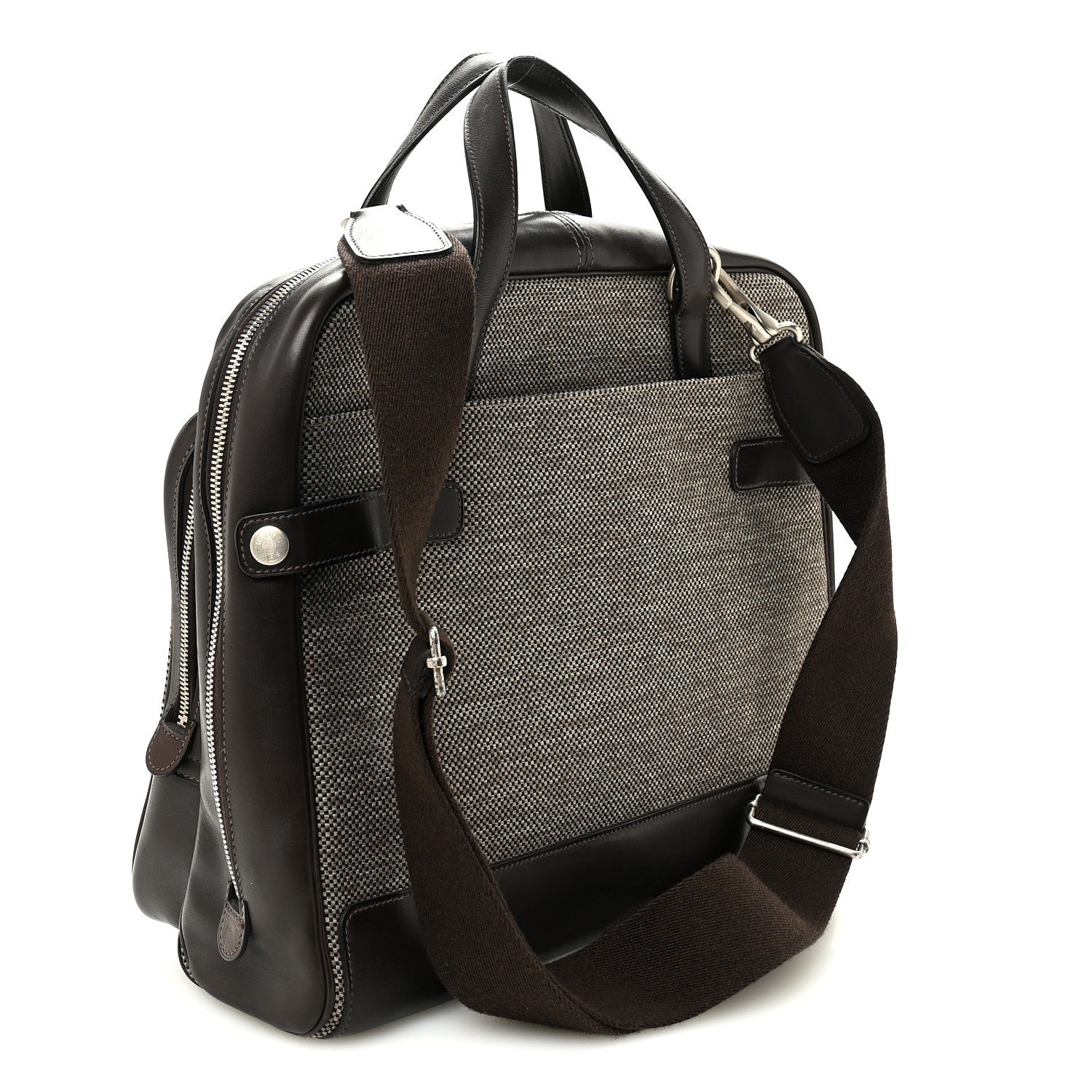 Hermes Toile Trousse Caleche Express Travel Cacao 3 of 10