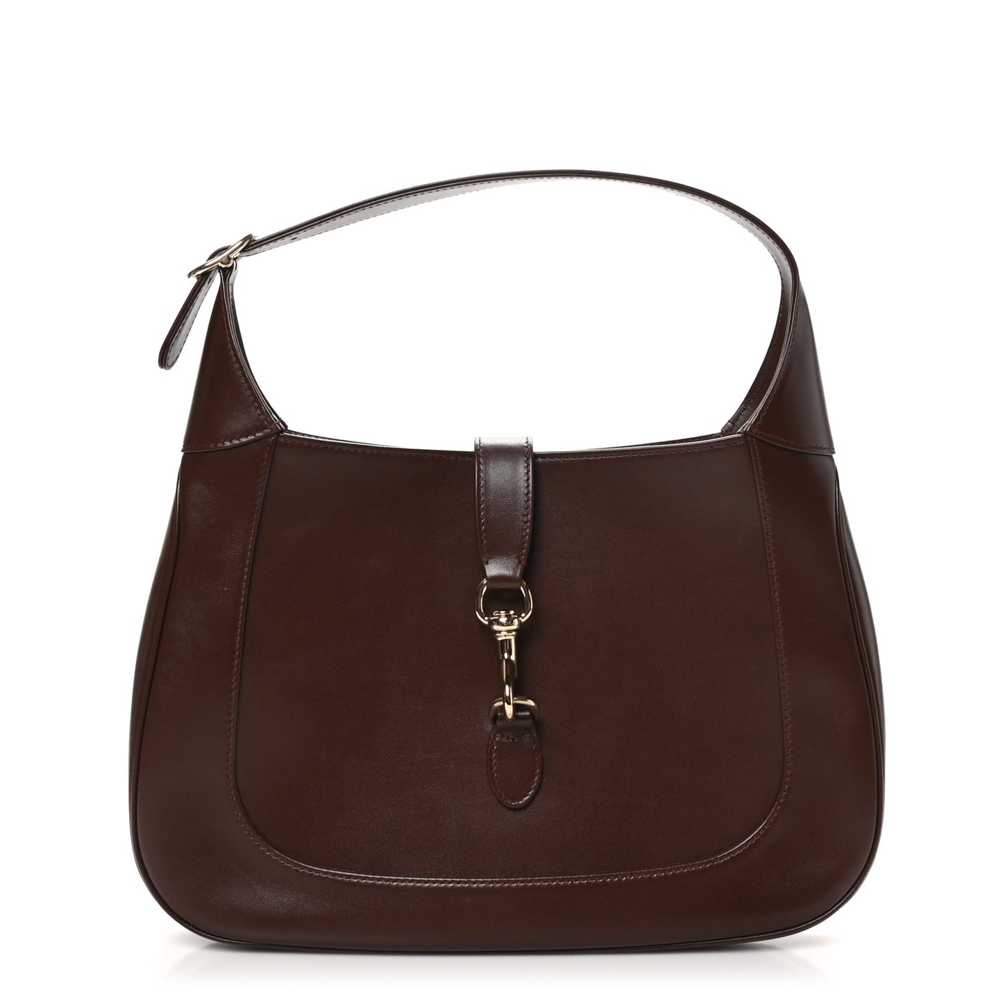 Ancora Calfskin Medium Jackie Shoulder Bag Sweet Chestnut