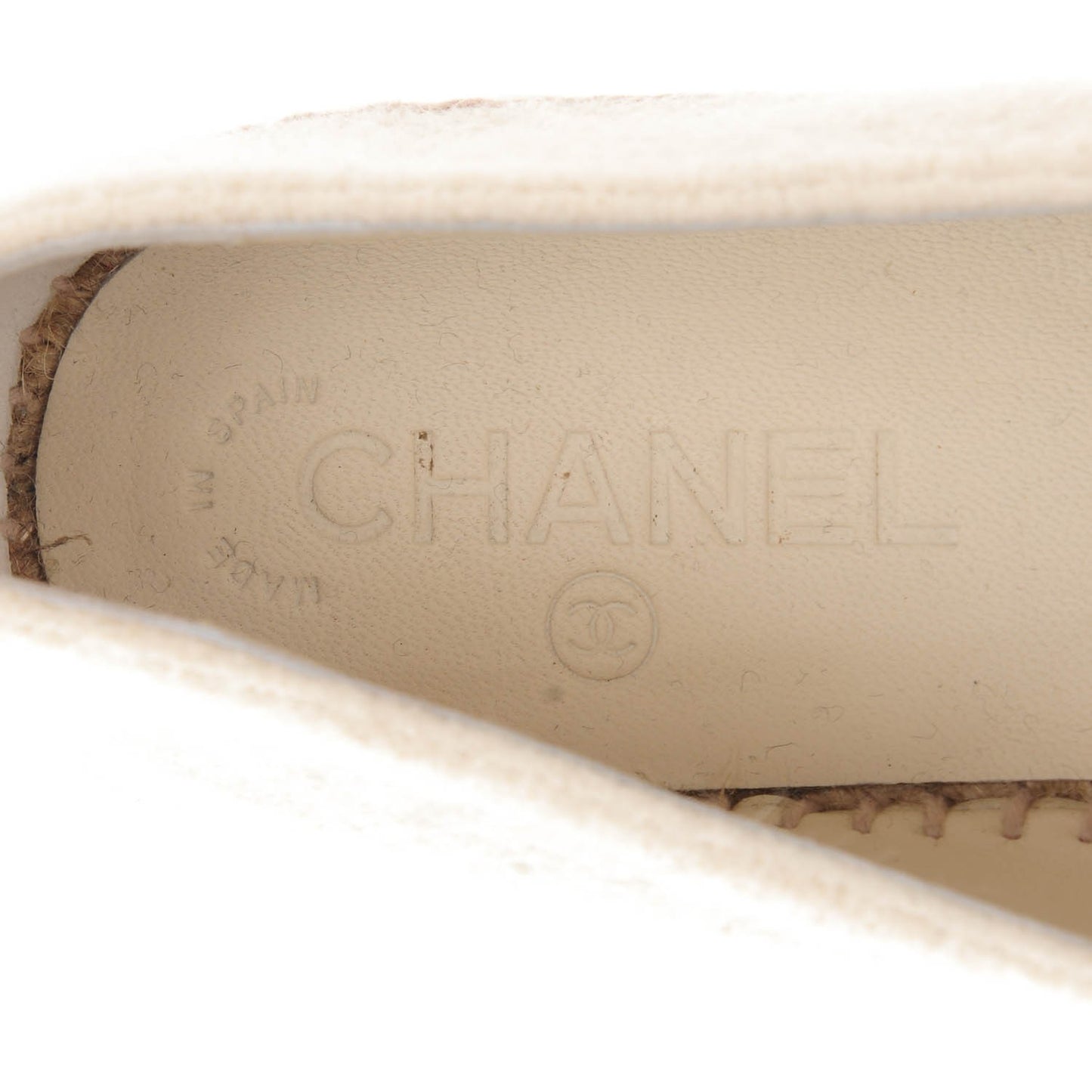Wool CC Espadrilles 39 White Black