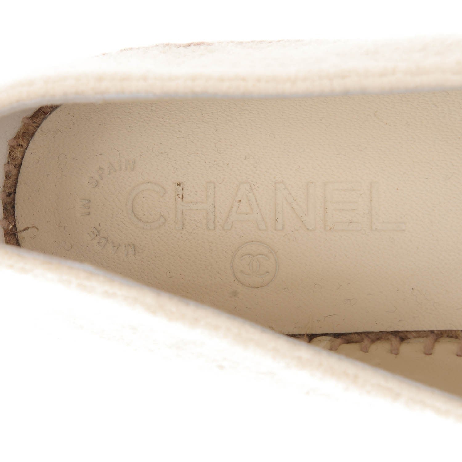 Chanel Wool CC Espadrilles 39 White Black 6 of 8