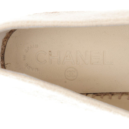 Chanel Wool CC Espadrilles 39 White Black 6 of 8