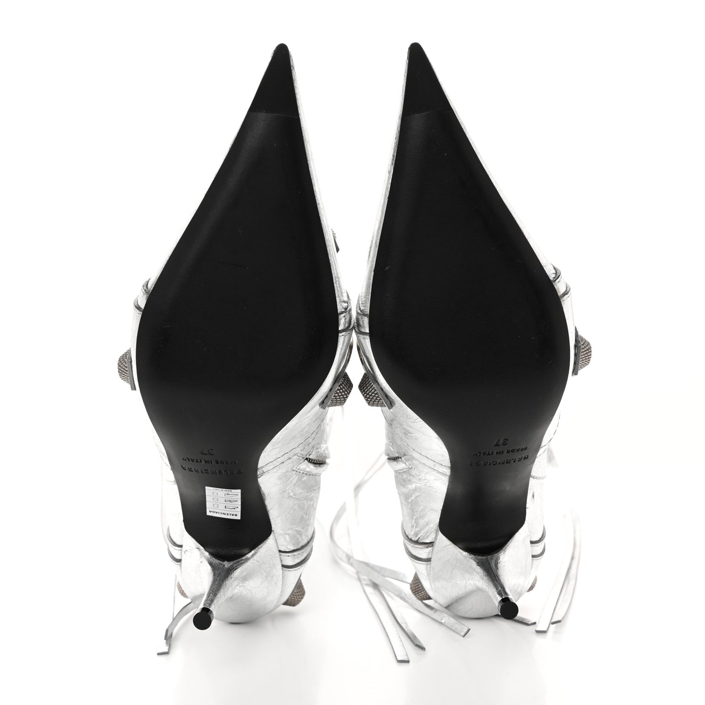 Metallic Agneau Arena Cagole 90mm Boots 37 Silver