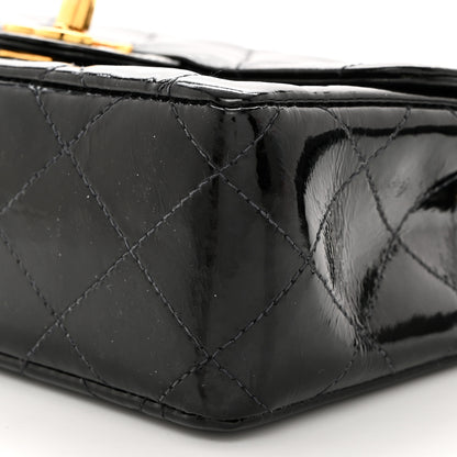 Chanel Patent Calfskin Quilted Mini Square Flap Black 10 of 10