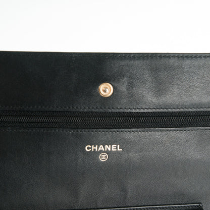 Chanel Aged Calfskin Quilted Reissue Wallet On Chain WOC Black 7 of 9