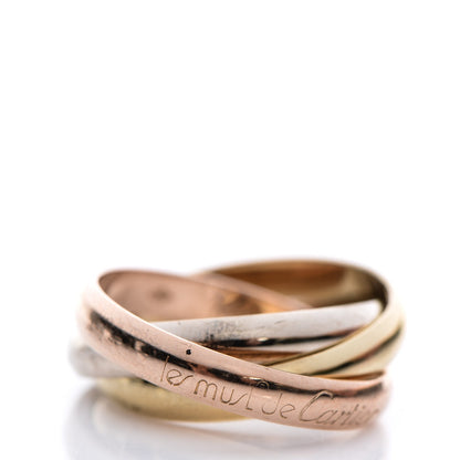Cartier 18k Pink Yellow White Gold Les Must De Trinity Ring 56 7.50 4 of 6