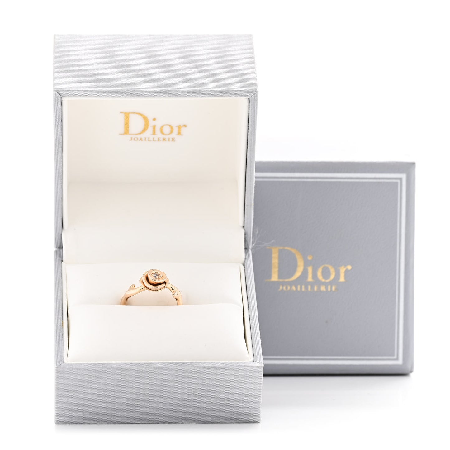 18K Rose Gold Diamond Small Rose Couture Ring  51 5.75