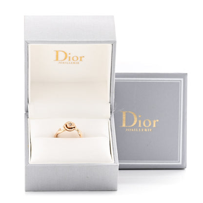 Christian Dior 18K Rose Gold Diamond Small Rose Couture Ring  51 5.75 5 of 5