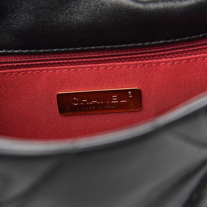 Chanel Goatskin Quilted Medium 19 Flap Black 5 of 11
