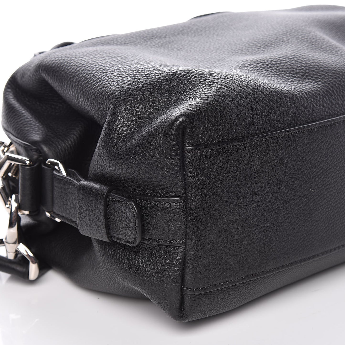 Pebbled Calfskin Small Nightingale Black