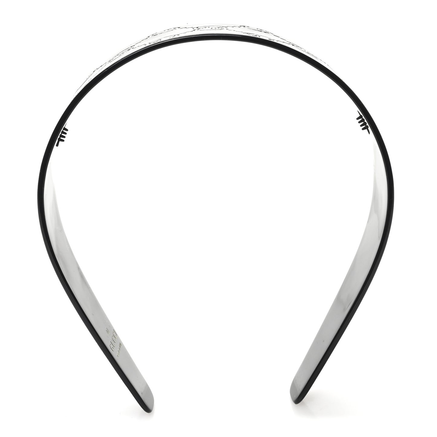 Resin Crystal Interlocking G Headband Black