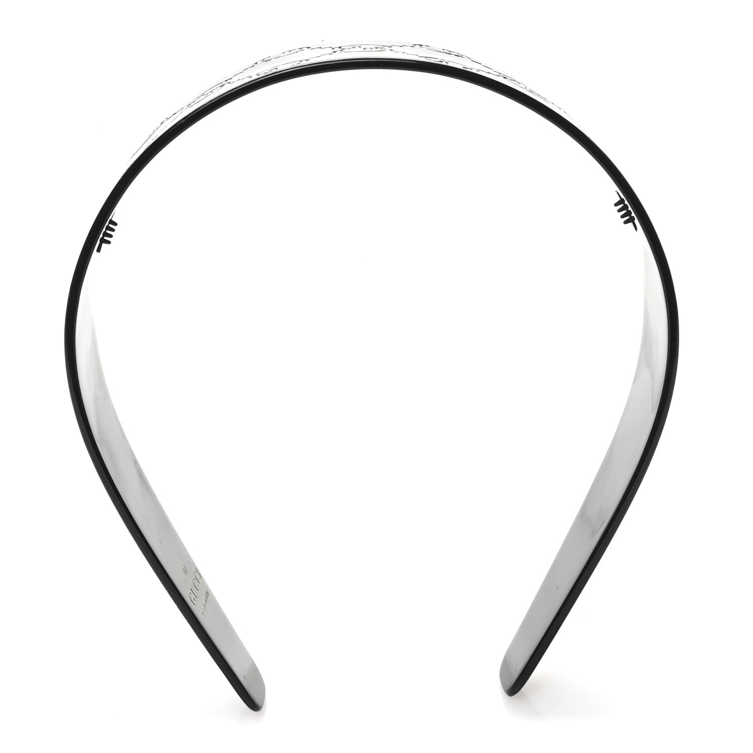 Gucci Resin Crystal Interlocking G Headband Black 1 of 5