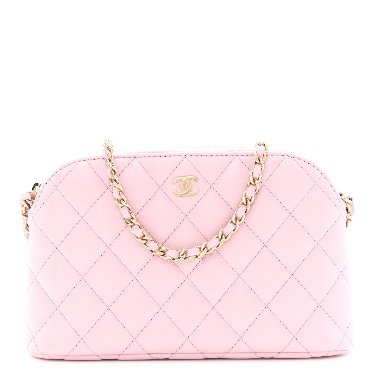Chanel Caviar Quilted Classic Clutch With Chain Pink 1 of 11