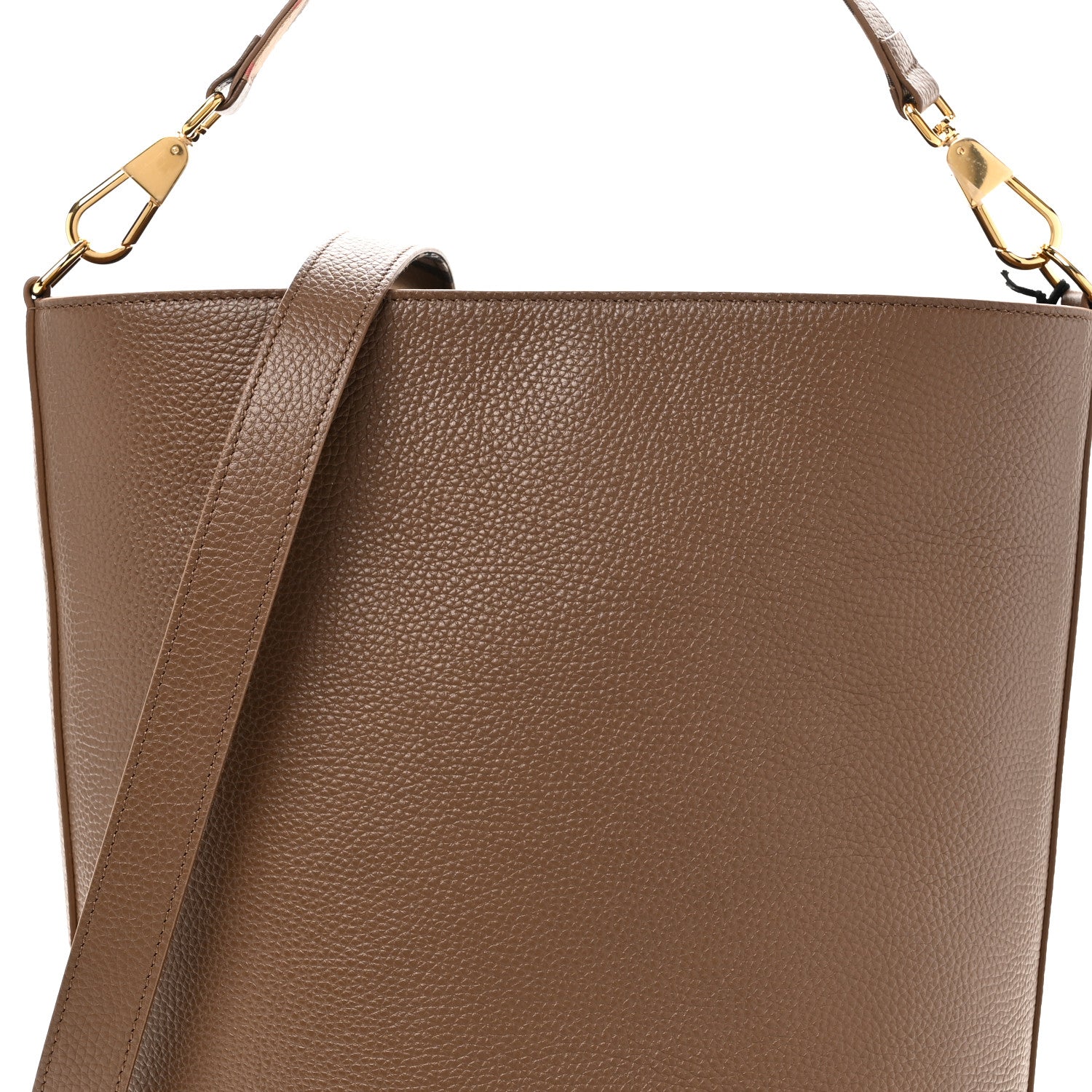 Burberry Calfskin Medium Bucket Bag Earth 7 of 9