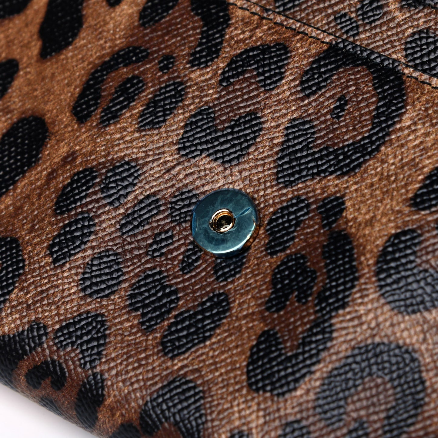 Dauphine Leopard Print Wallet On Chain Black