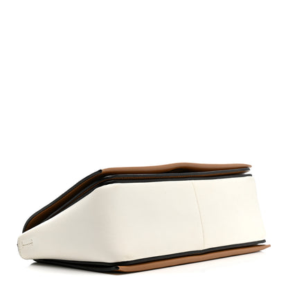 Celine Shiny Smooth Calfskin Medium Frame Shoulder Bag Tan Optic White 4 of 15