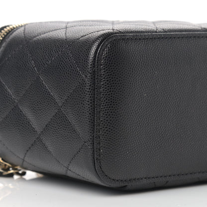 Chanel Caviar Quilted Small Vanity Case With Chain Black 8 of 10