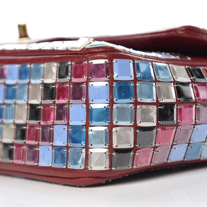 Chanel Lambskin Mosaic Medium Flap Red Multicolor 8 of 9