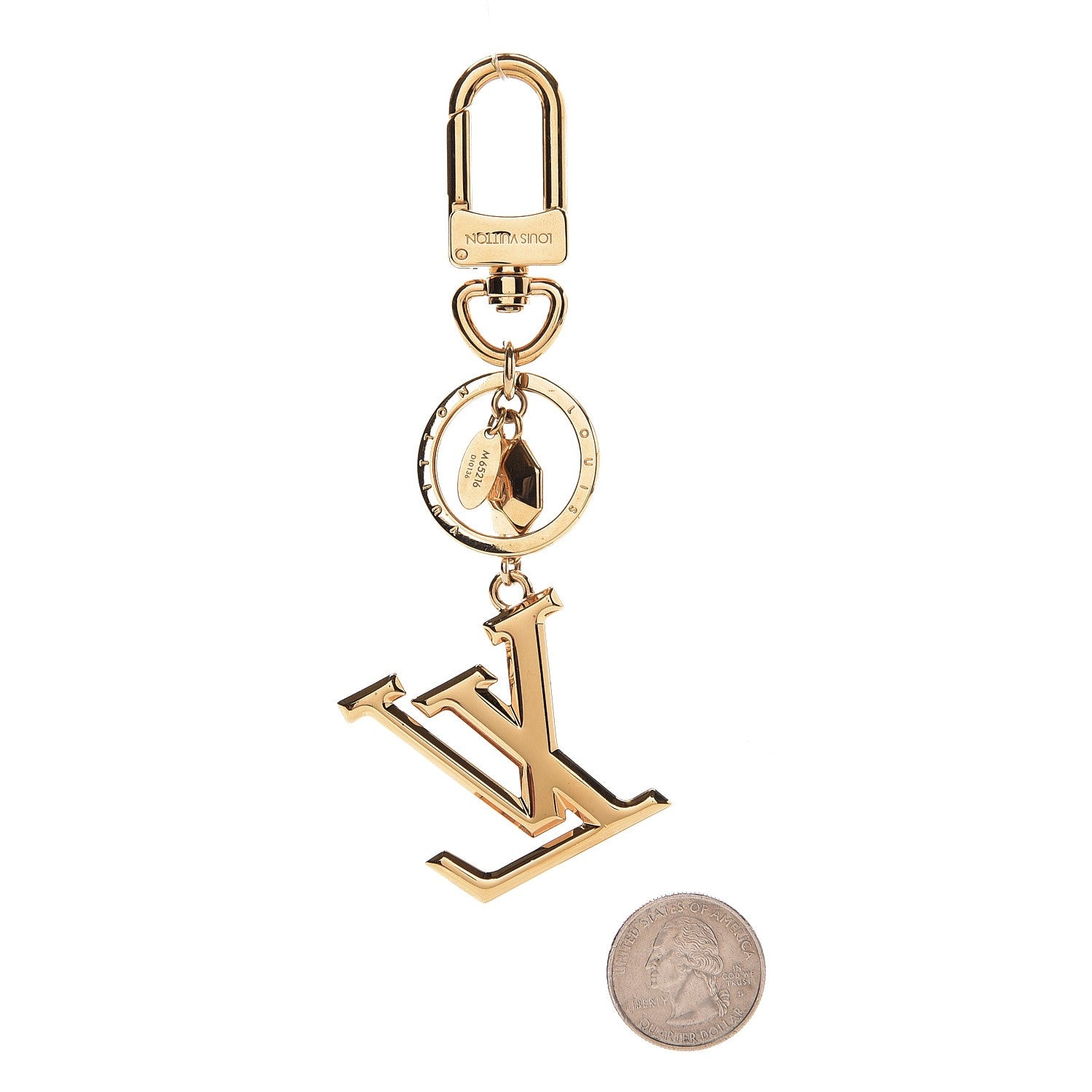 Louis Vuitton LV Facettes Bag Charm Key Holder Gold 2 of 3