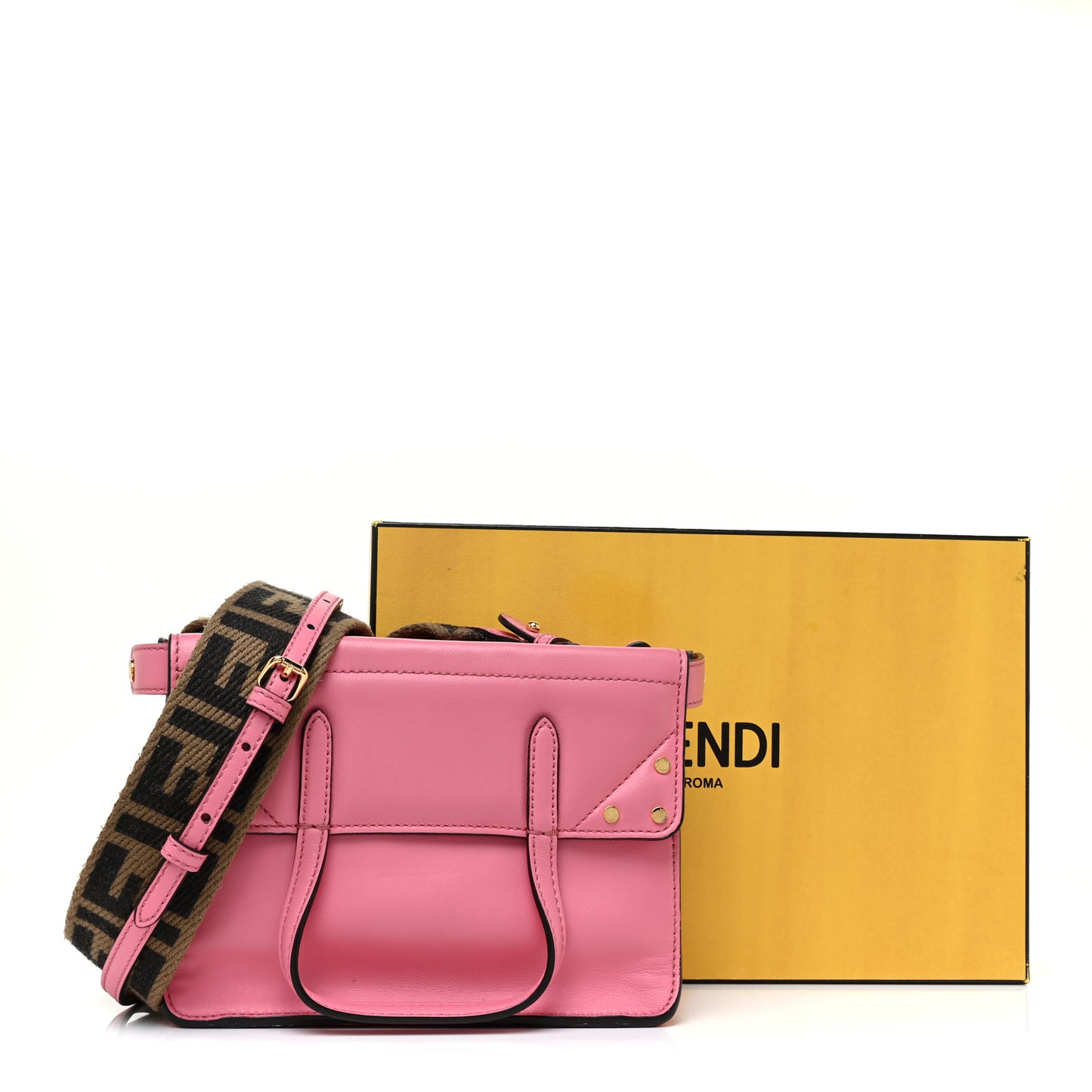Vitello Grace Matte Small Flip Tote Pink