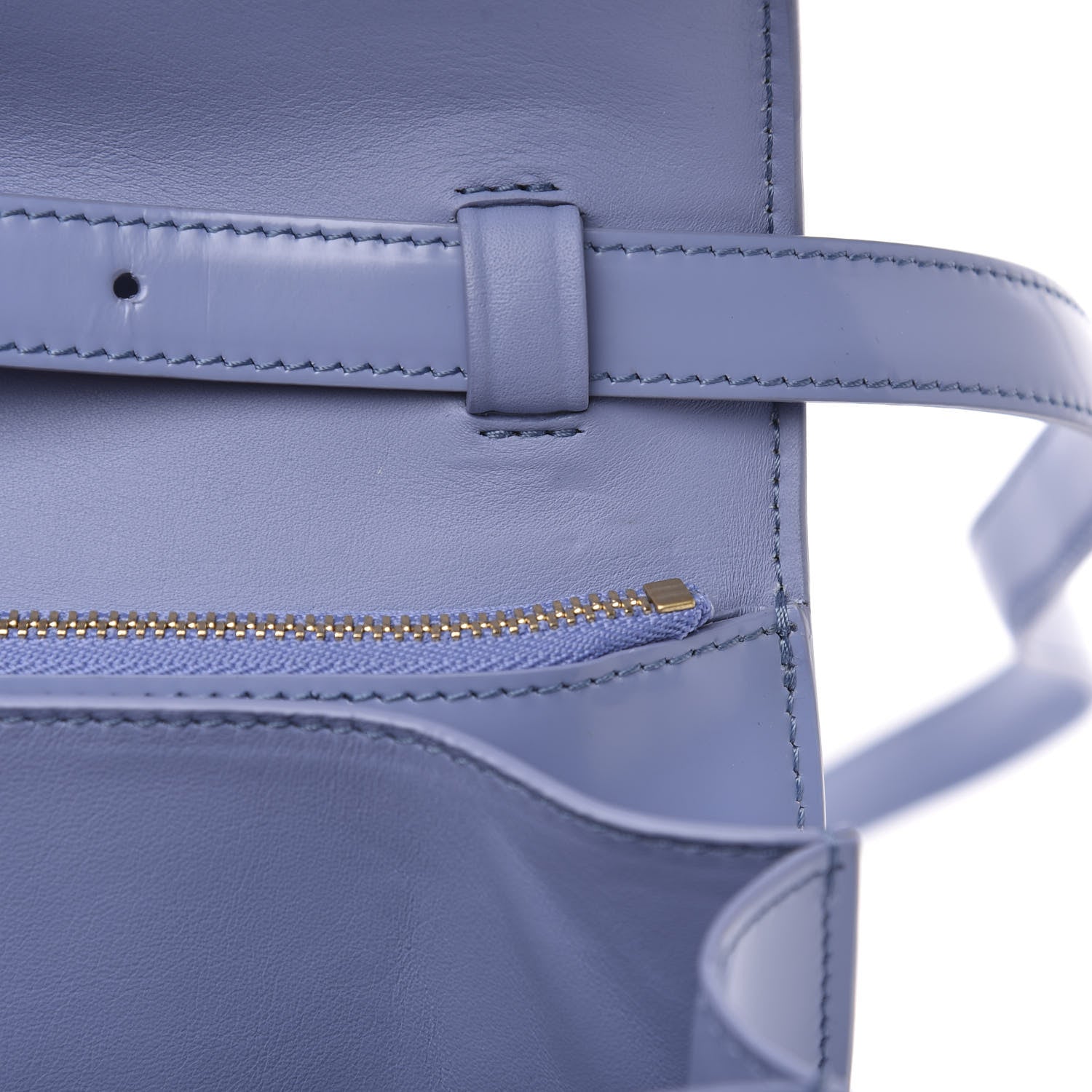 Celine Spazzolato Calfskin Medium Classic Box Flap Bag Porcelain 10 of 11
