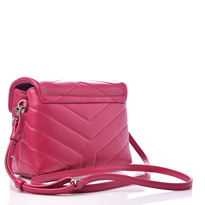 Saint Laurent Calfskin Y Quilted Monogram Toy Loulou Crossbody Bag Freesia 3 of 10