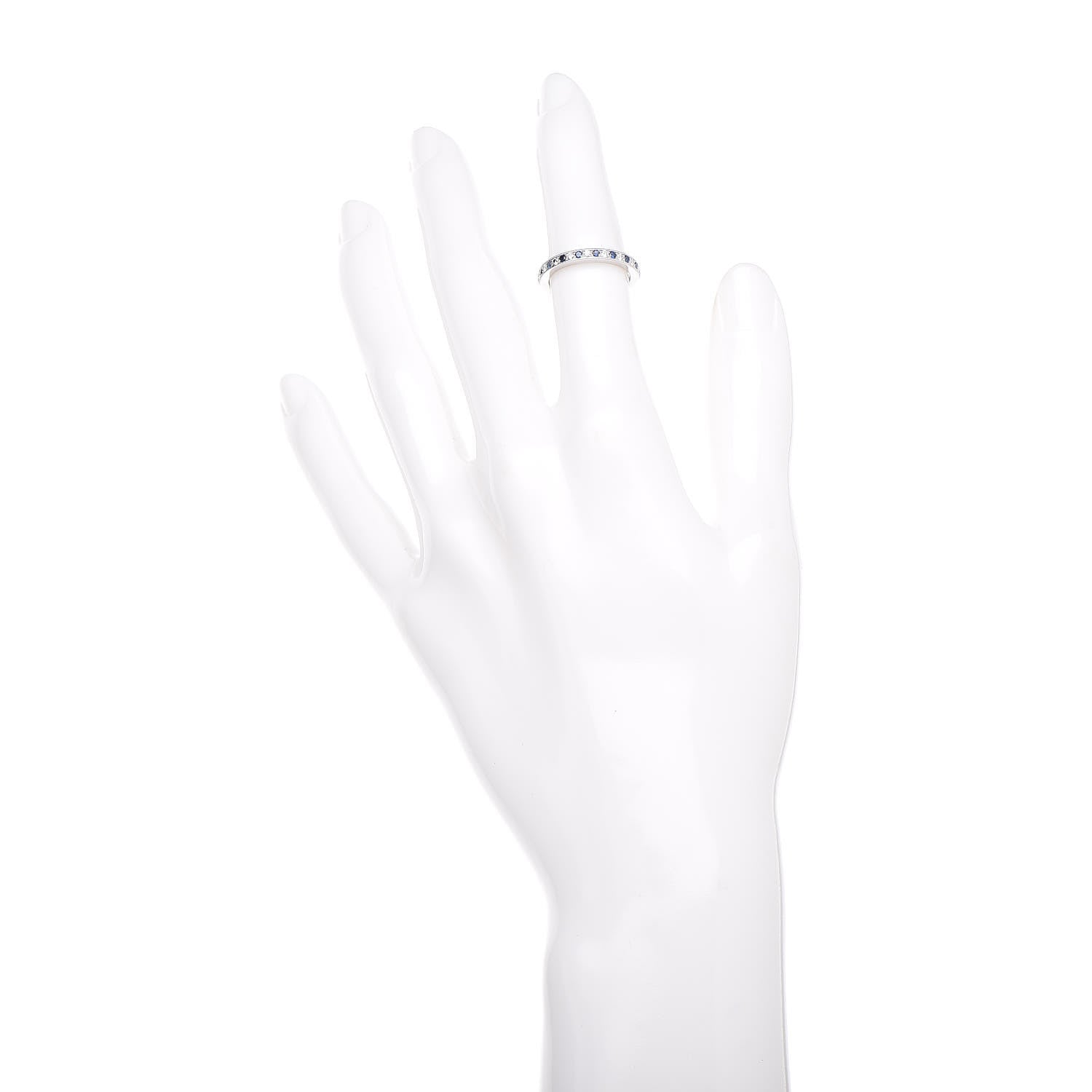 Tiffany Platinum Diamond Blue Sapphire Legacy Ring 47 4 2 of 4